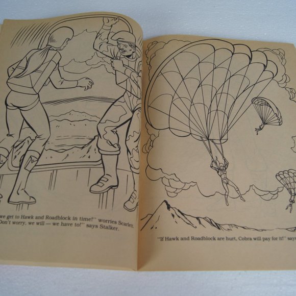 G.I.Joe Coloring Book - Mountain Attack! A Real American Hero - Marvel Books 80s - Picture 5 of 6